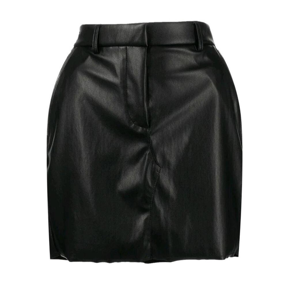 NWT RtA Tamaris Black Faux Leather Double Zip Mini Skirt Size 0 $348 FARFETCH